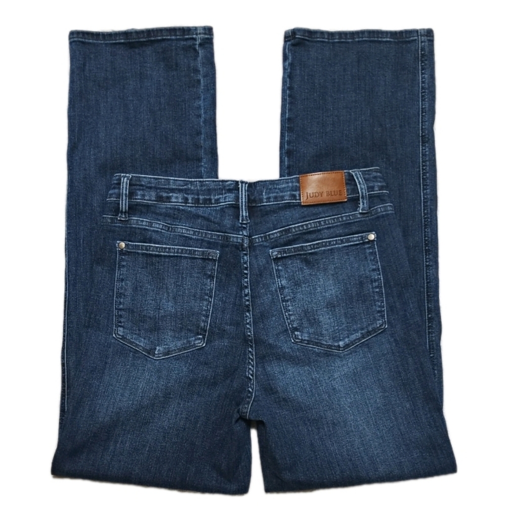 Judy Blue Mid Rise Tummy Control Straight Jeans Women's 15/32 Classic Effortless - Picture 5 of 13